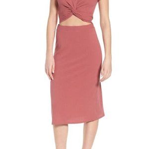 BP. Twist Front Midi Dress